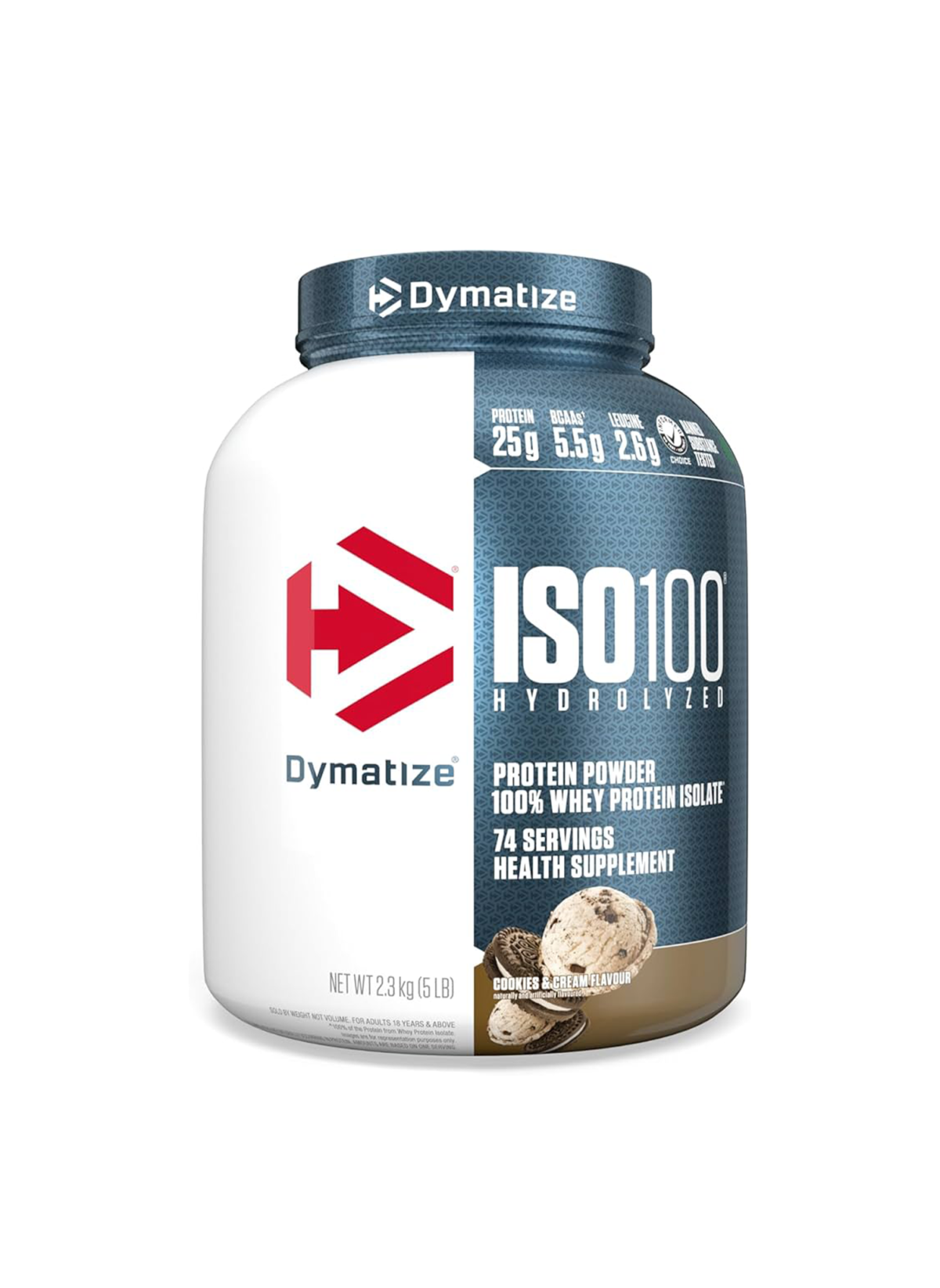 ⁦Dymatize ISO 100 Hydrolyzed (cookies cream)⁩ - الصورة ⁦1⁩