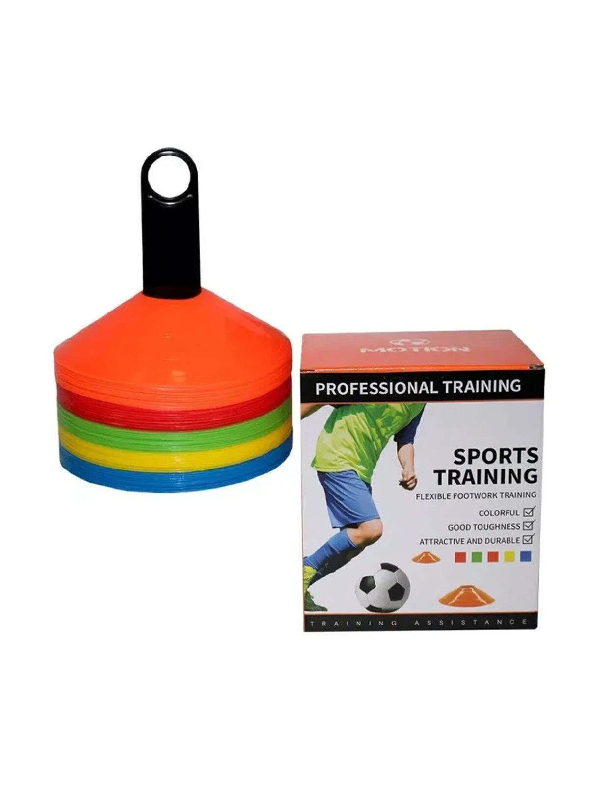 Training Cone Markers Qatar FlexForce 50pcs PU cones in 5 colors for football and agility drills