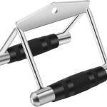 Dual Handle Cable Qatar OKPRO OK6005 silver steel gym handle for cable workouts