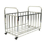 Movable Ball Cart Qatar FlexForce silver metal cart with wheels for sports training