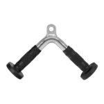 Triceps Press-Down Chrome Bar Qatar OKPRO OK6017 Silver Cable Attachment