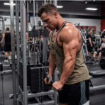 ⁦قضيب كروم للضغط على العضلة ثلاثية الرؤوس للأسفل⁩ - الصورة ⁦3⁩