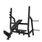 Olympic Incline Bench Qatar OKPRO OK9136 black gym bench for chest workouts