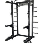 Power Rack Qatar OKPRO OK9180M black heavy-duty rack for squats and bench press