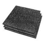Rubber Flooring Tiles Qatar black with white dots gym mats 100x100 cm 20mm