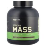 Optimum Nutrition Serious Mass Chocolate – 5.44 kg protein and carbohydrate powder for weight gain, muscle growth, and post-workout recovery.