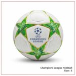 Champions League Size 5 Football – White & Green Ball