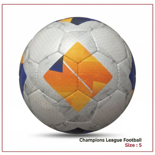 Champions League Size 5 Football – White & Orange
